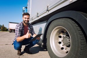 What does a mobile truck tyre repair man do?